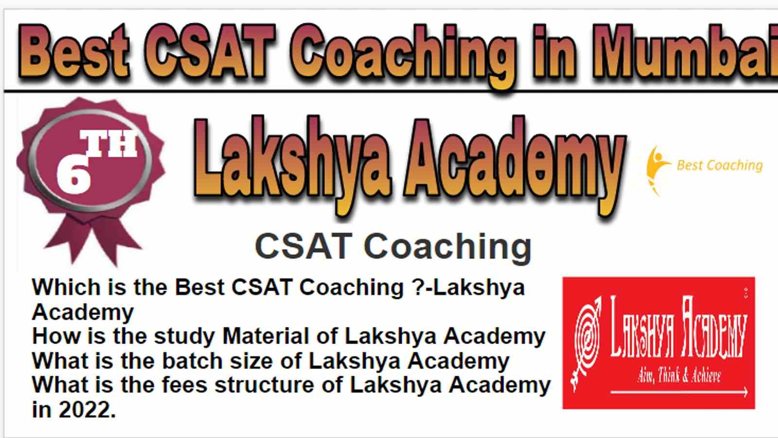 Rank 6 Best CSAT Coaching in Mumbai