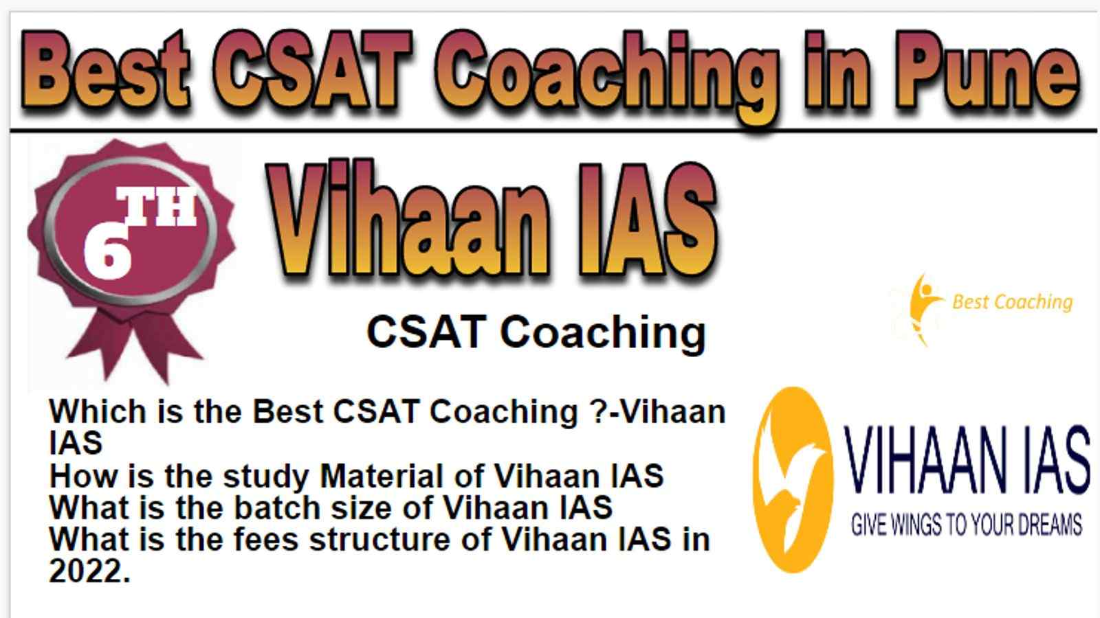 Rank 6 Best CSAT Coaching in Pune