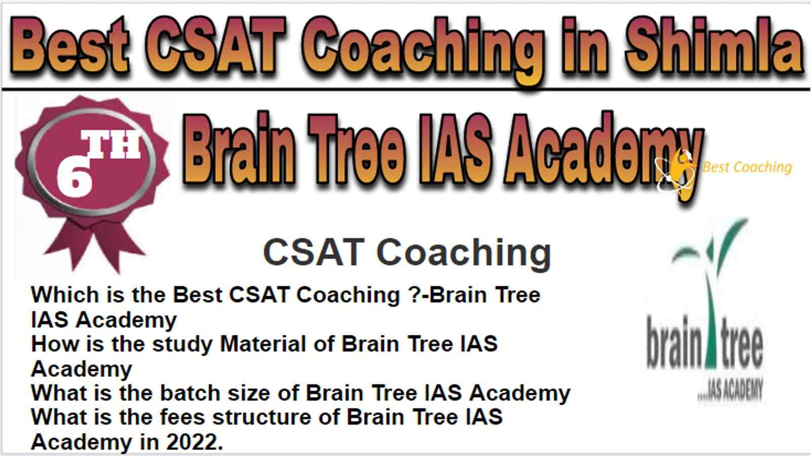 Rank 6 Best CSAT Coaching in Shimla
