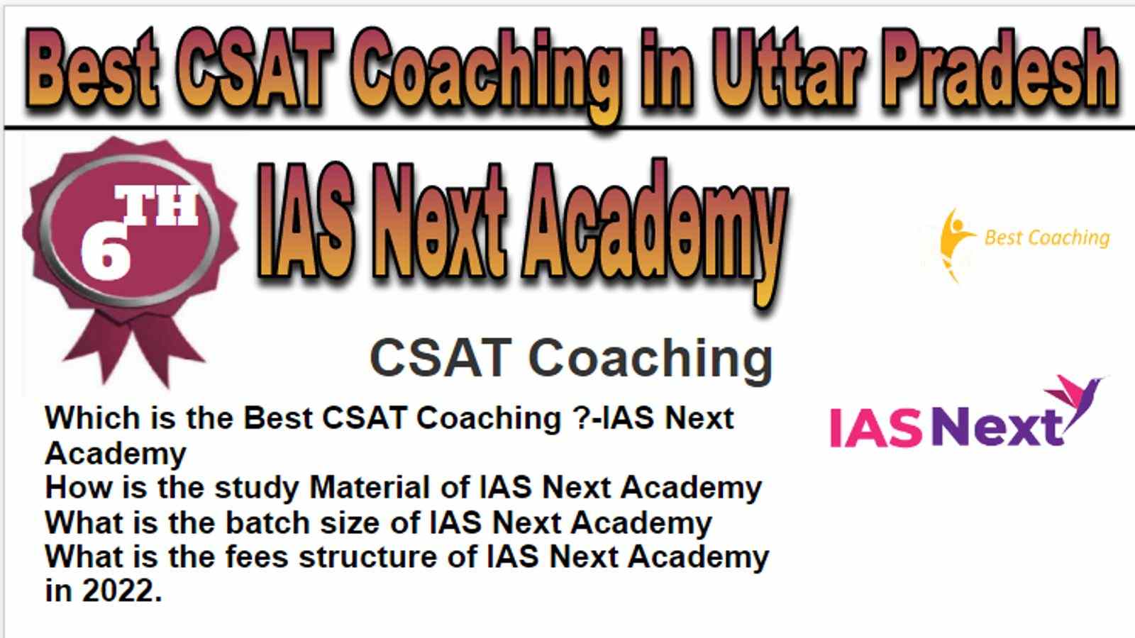 Rank 6 Best CSAT Coaching in Uttar Pradesh