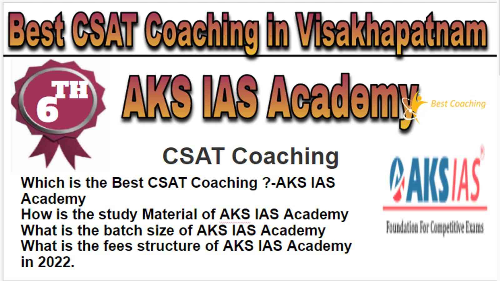 Rank 6 Best CSAT Coaching in Visakhapatnam