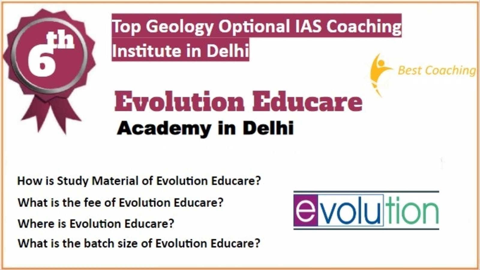 Rank 6 Best Geology Optional IAS Coaching in Delhi
