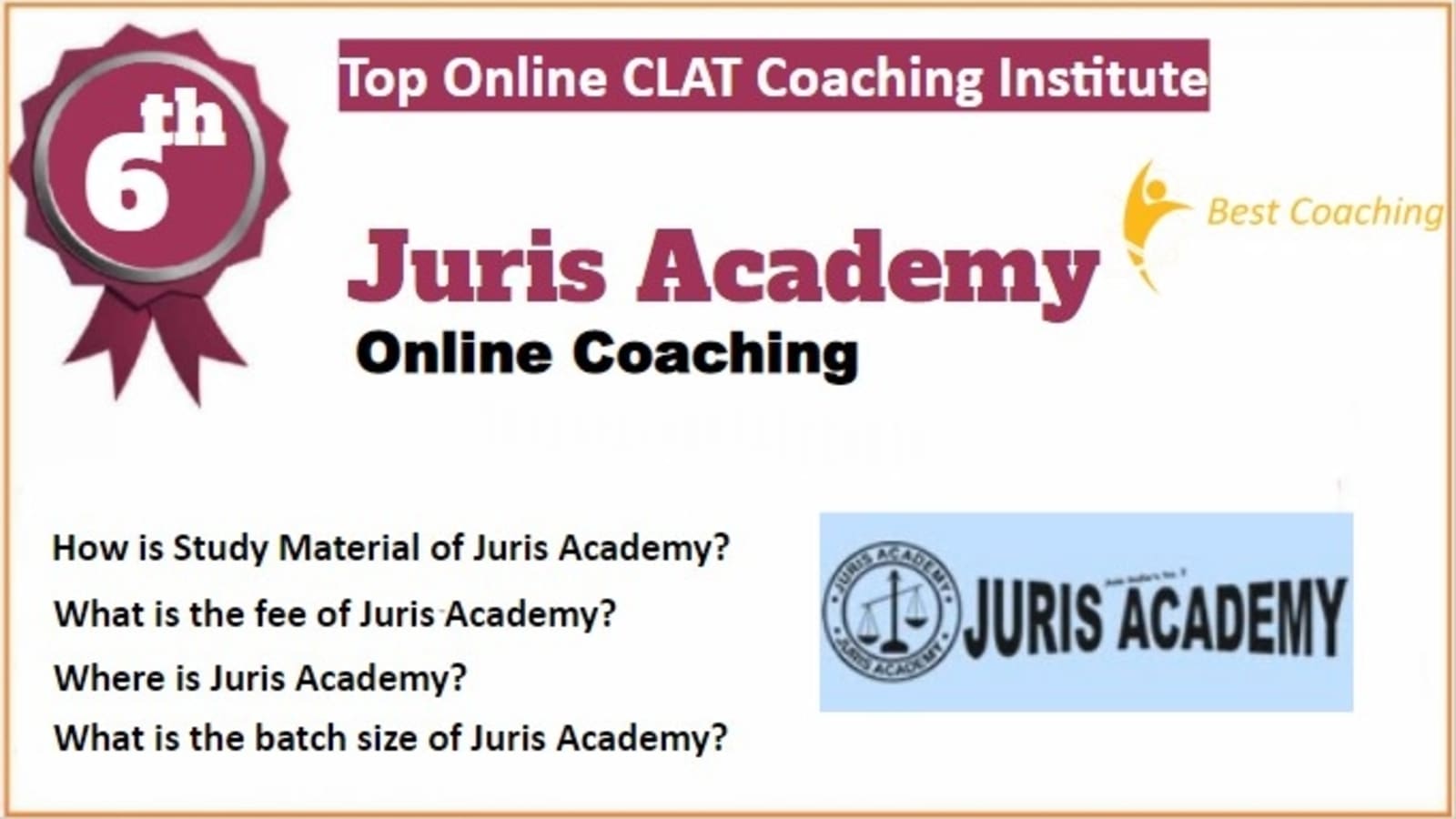 Rank 6 Best Online CLAT Coaching