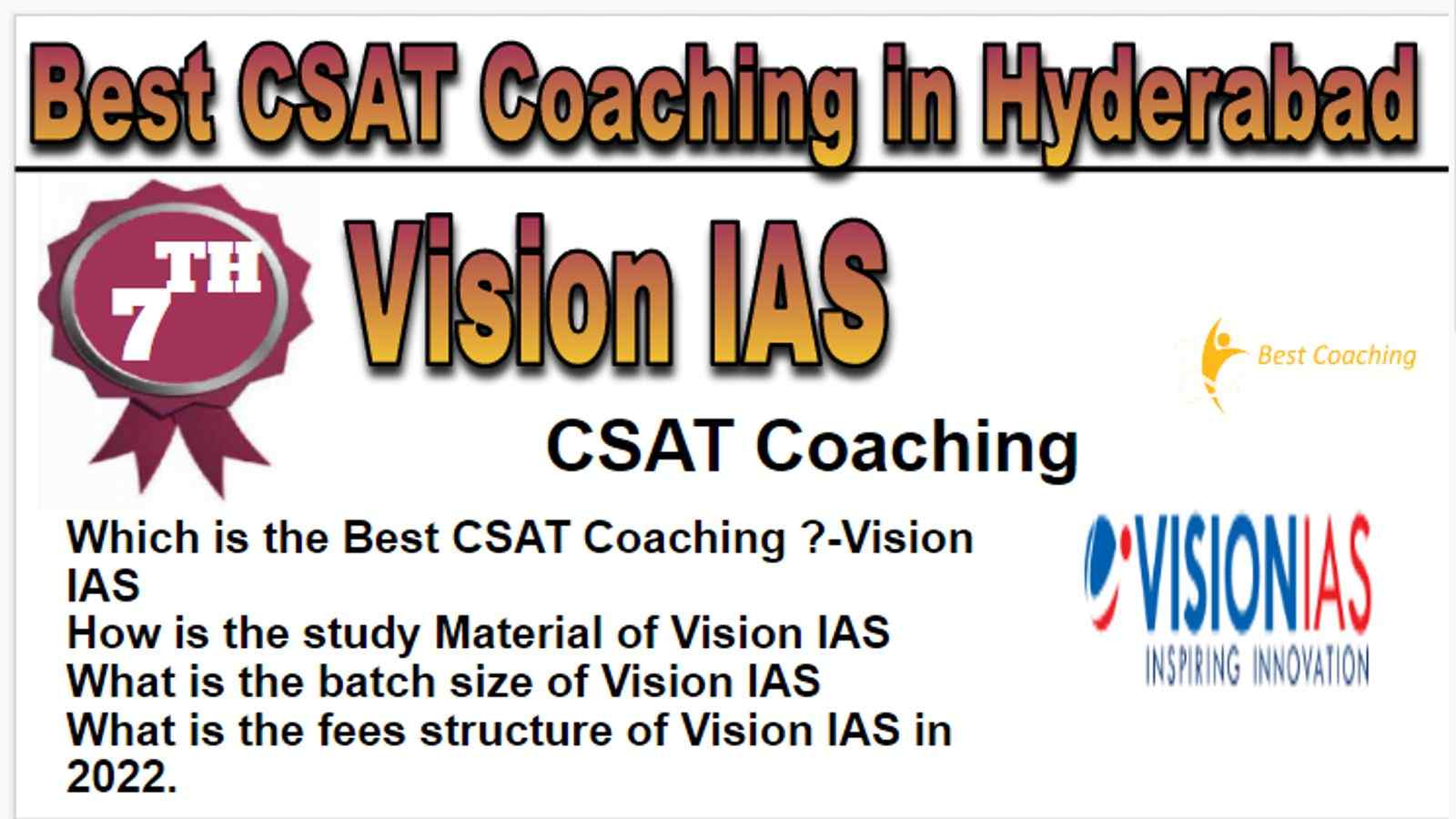 Rank 7 Best CSAT Coaching In Hyderabad