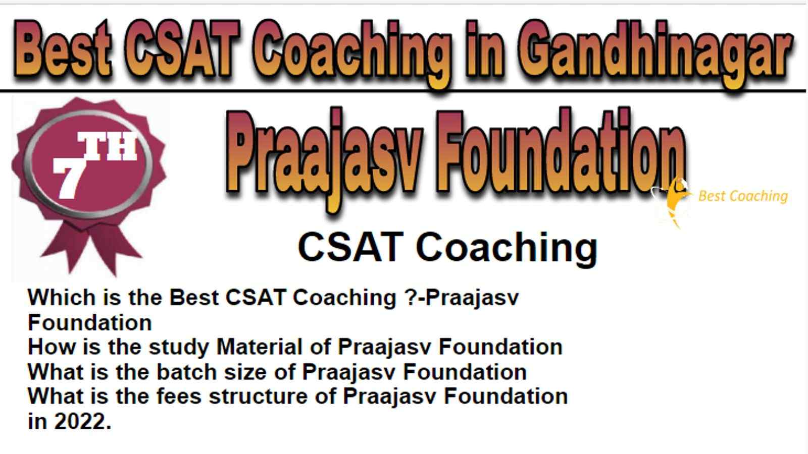 Rank 7 Best CSAT Coaching in Gandhinagar