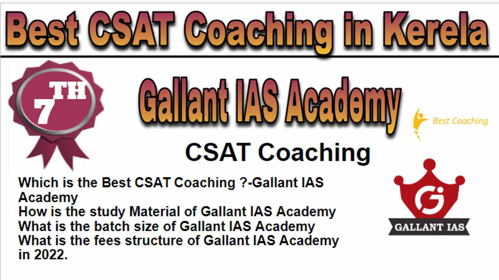 Rank 7 Best CSAT Coaching in Kerela