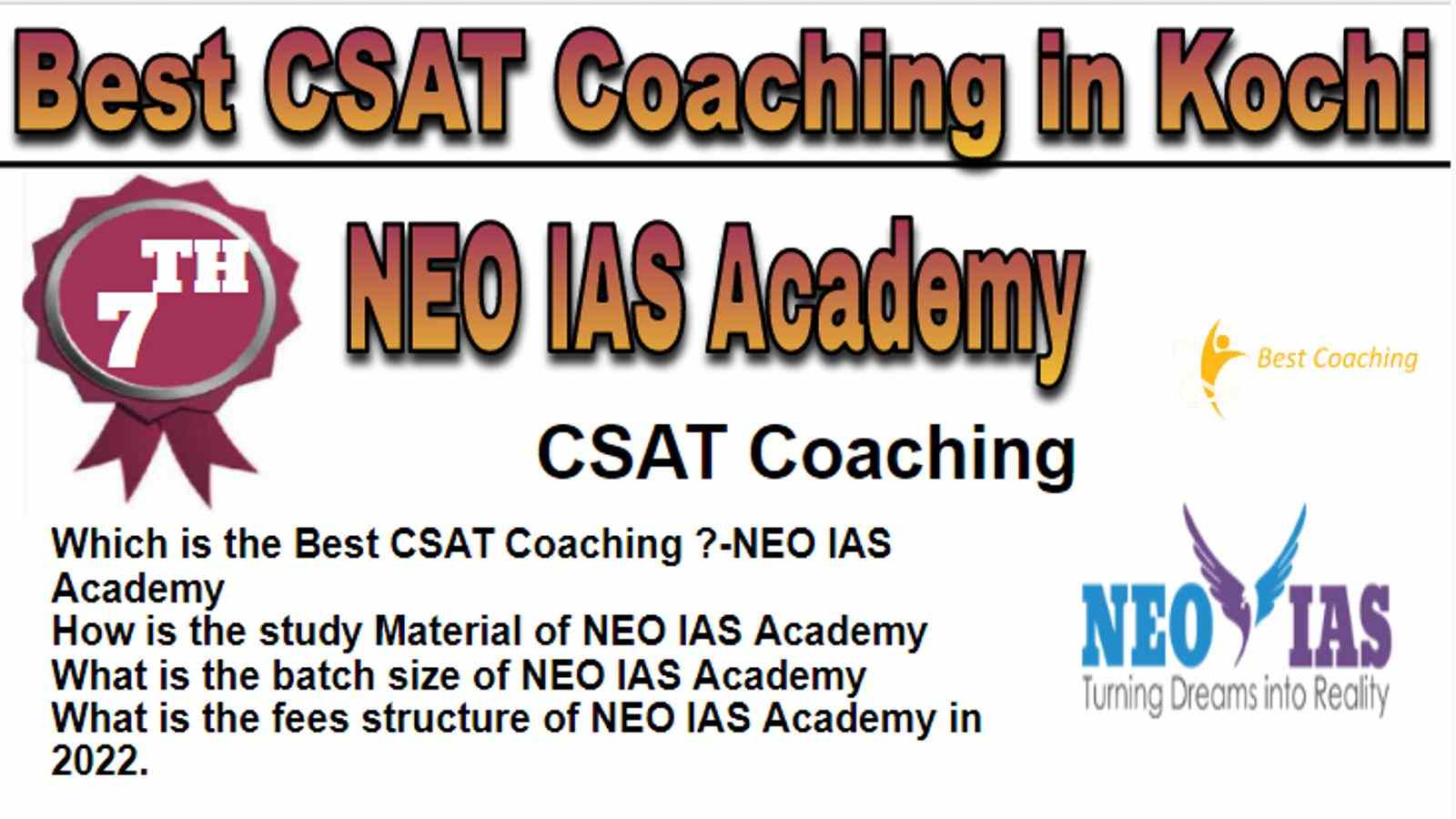 Rank 7 Best CSAT Coaching in Kochi