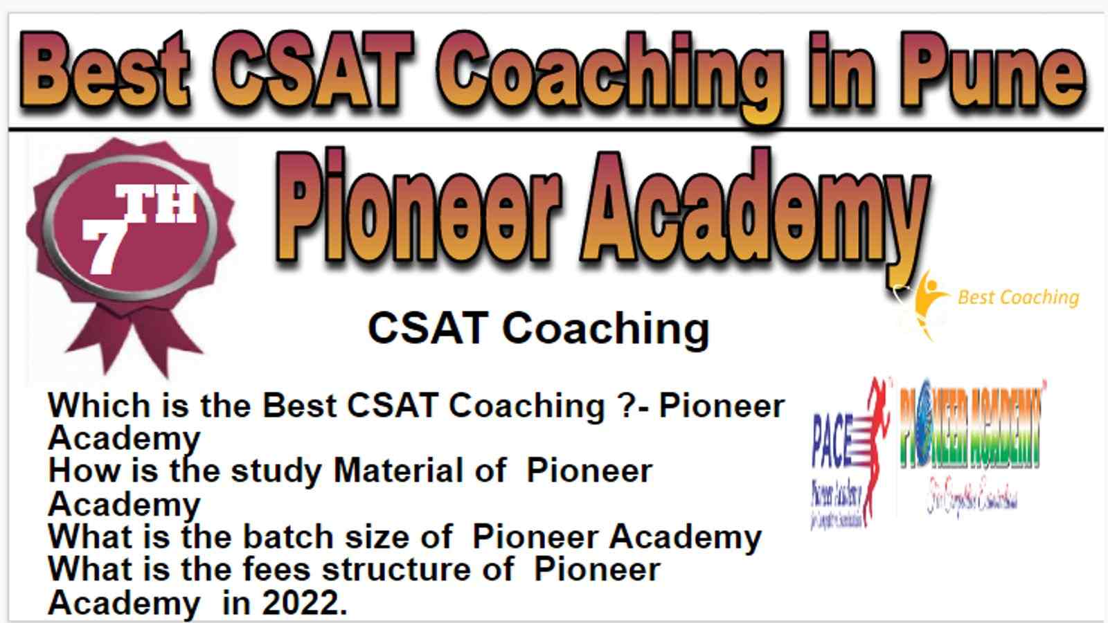 Rank 7 Best CSAT Coaching in Pune