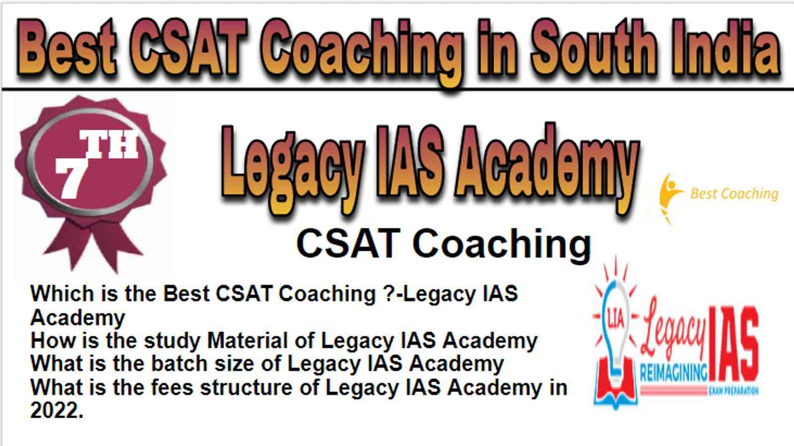 Rank 7 Best CSAT Coaching in South India