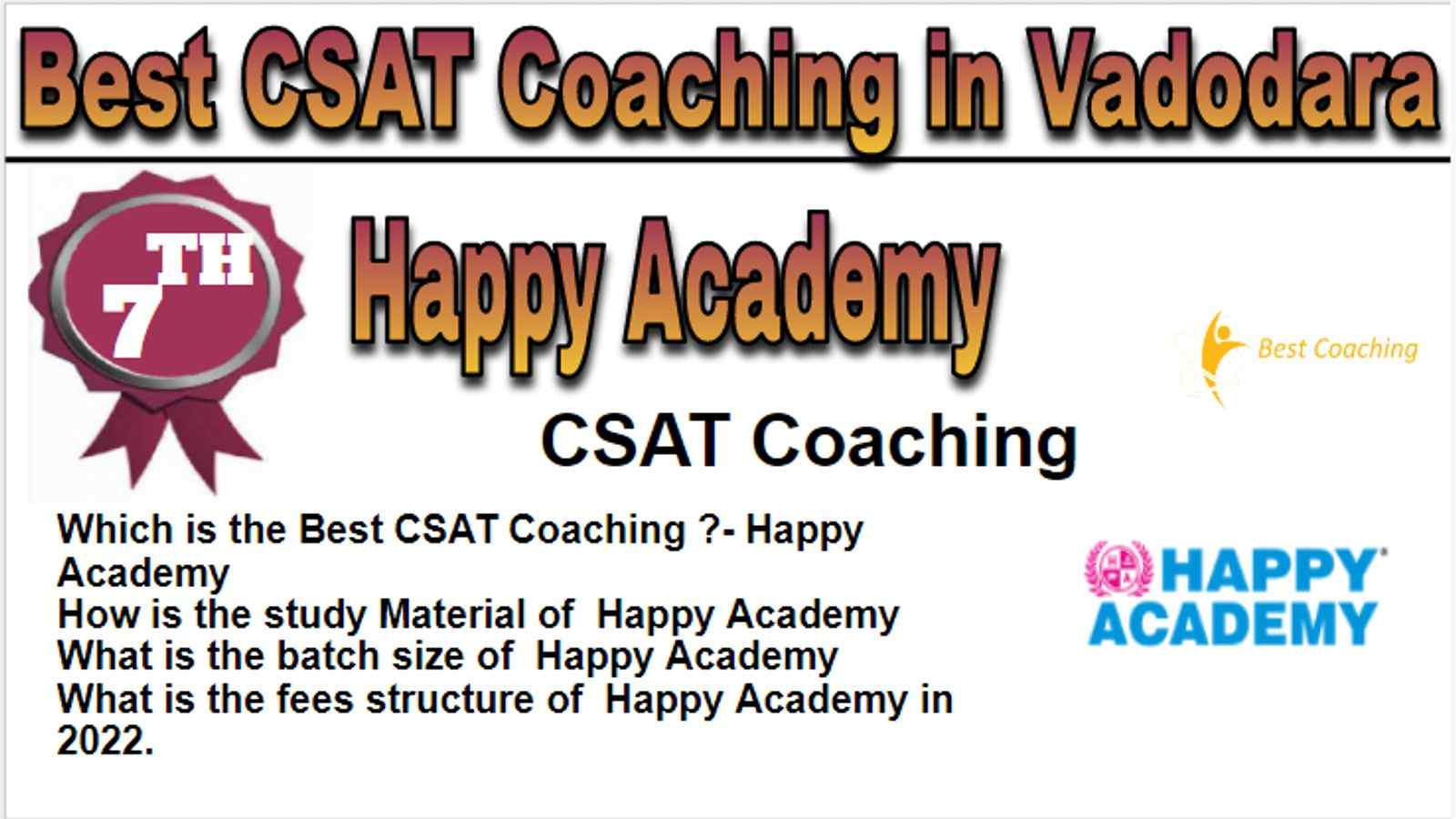 Rank 7 Best CSAT Coaching in Vadodara
