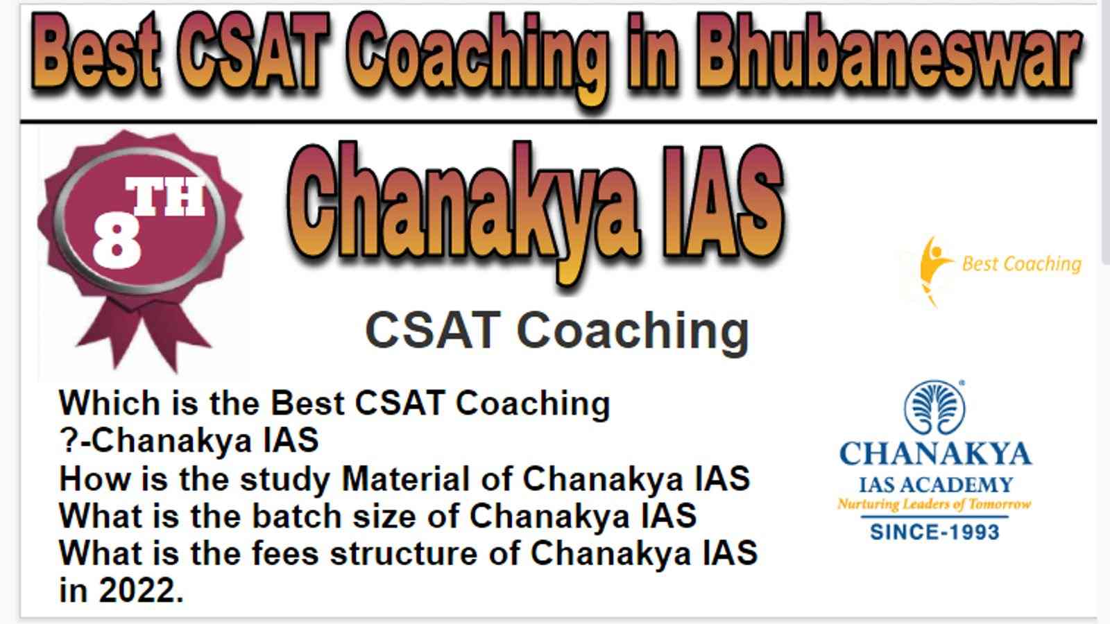 Rank 8 Best CSAT Coaching in Bhubaneswar