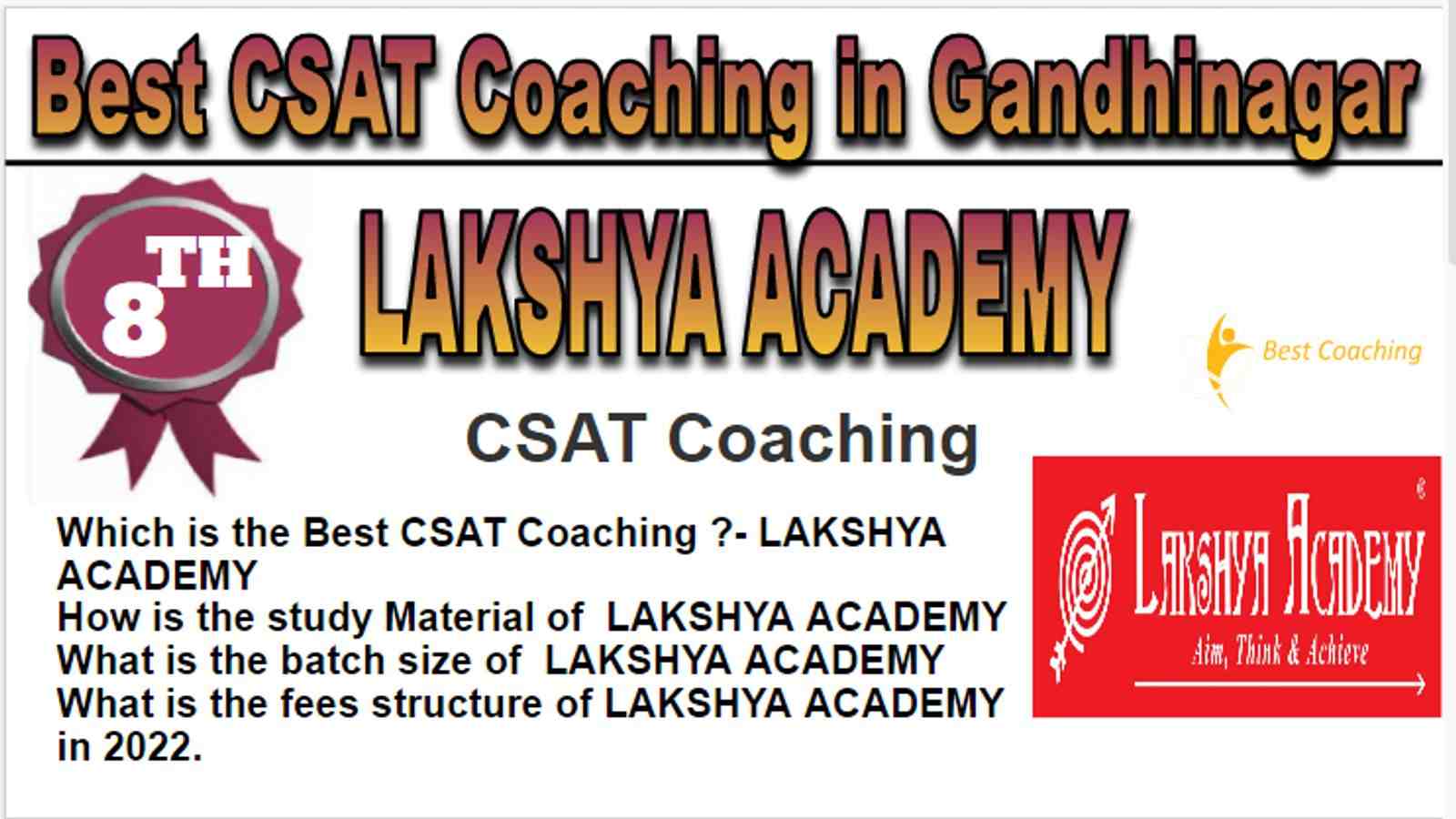 Rank 8 Best CSAT Coaching in Gandhinagar