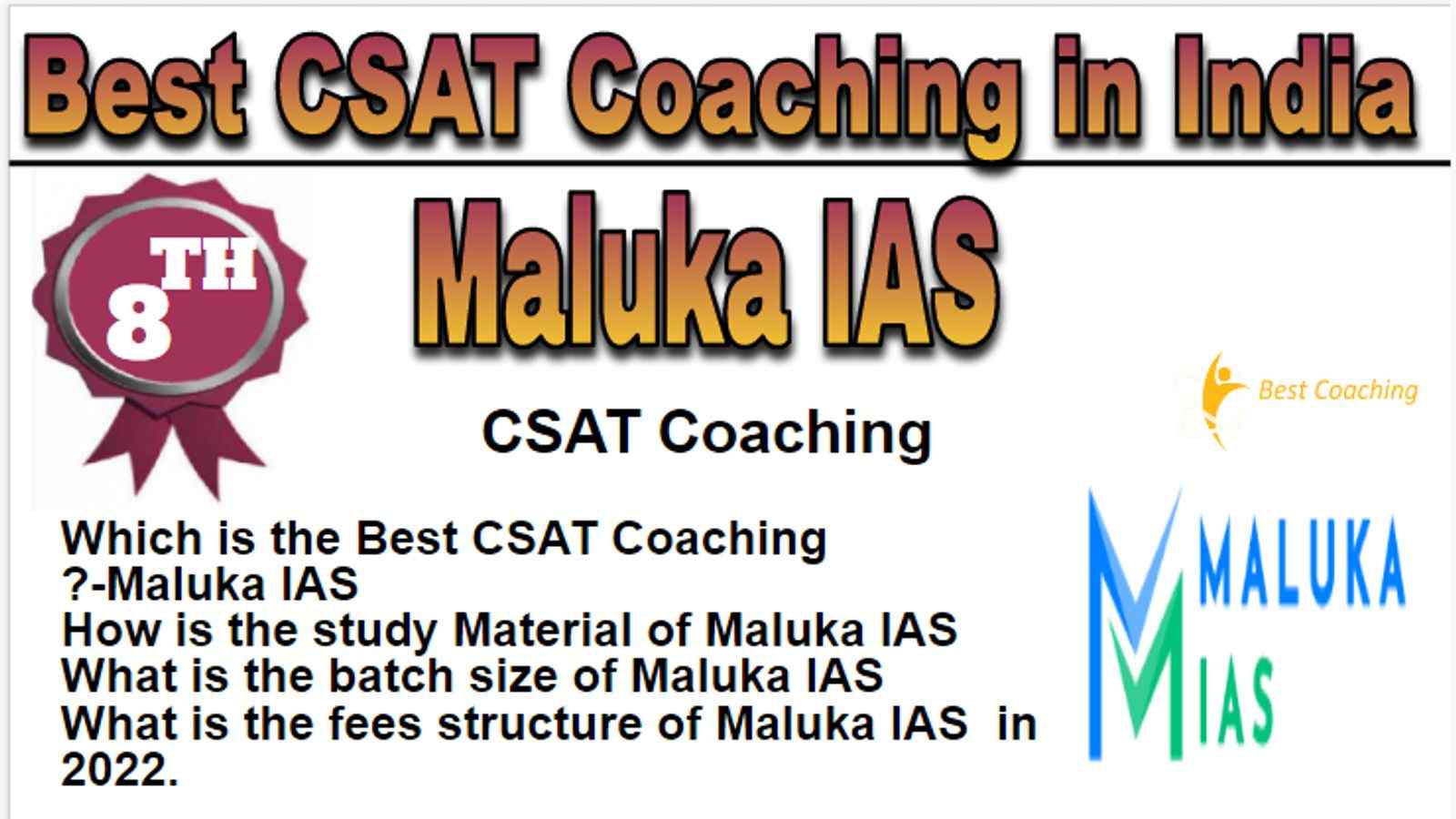 Rank 8 Best CSAT Coaching in India