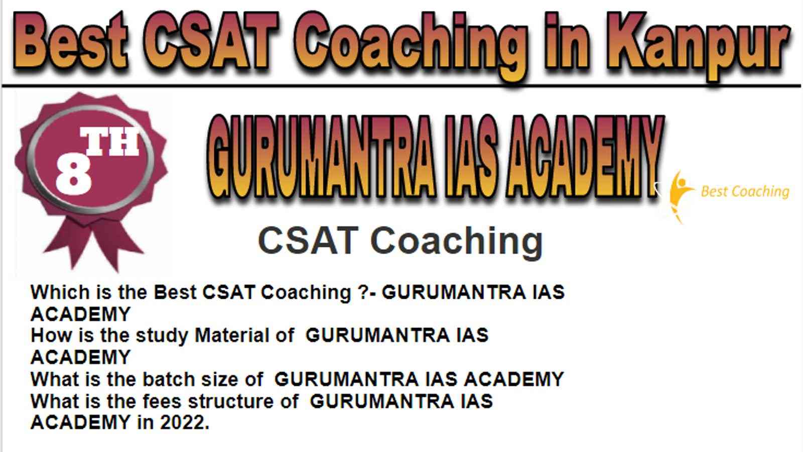 Rank 8 Best CSAT Coaching in Kanpur