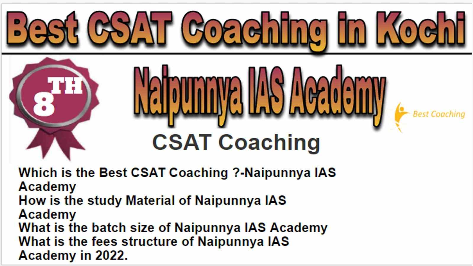 Rank 8 Best CSAT Coaching in Kochi