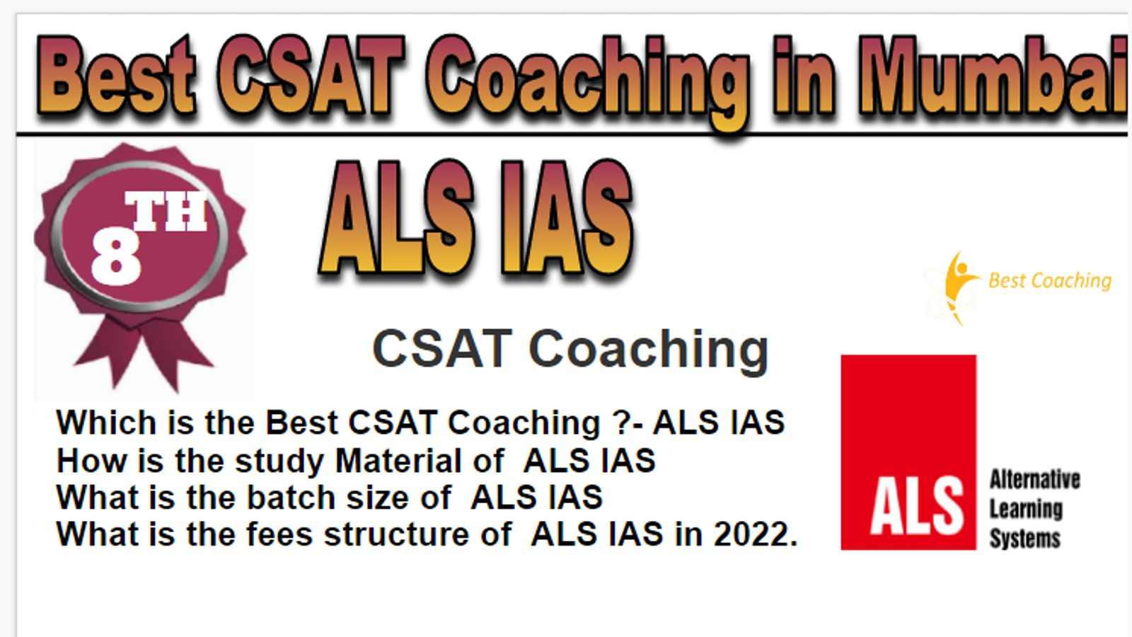 Rank 8 Best CSAT Coaching in Mumbai