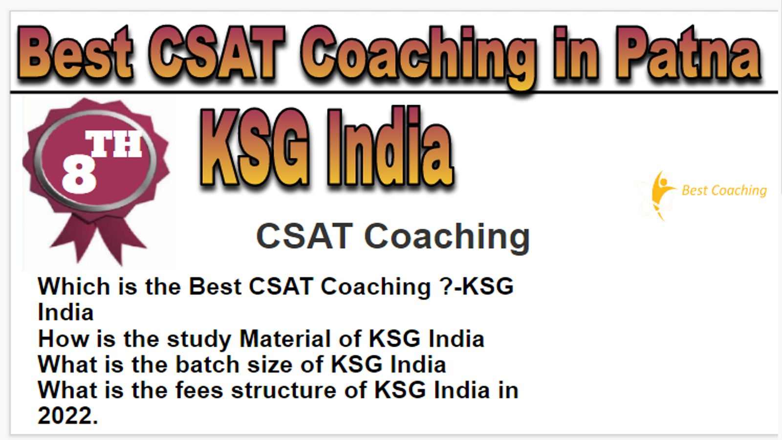 Rank 8 Best CSAT Coaching in Patna