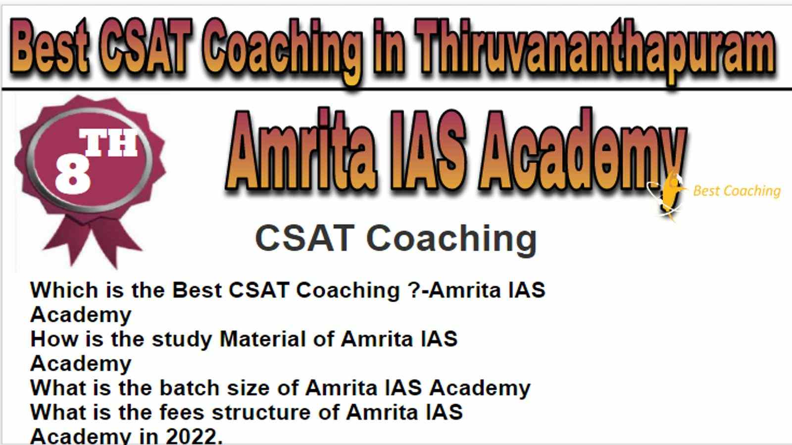 Rank 8 Best CSAT Coaching in Thiruvananthapuram