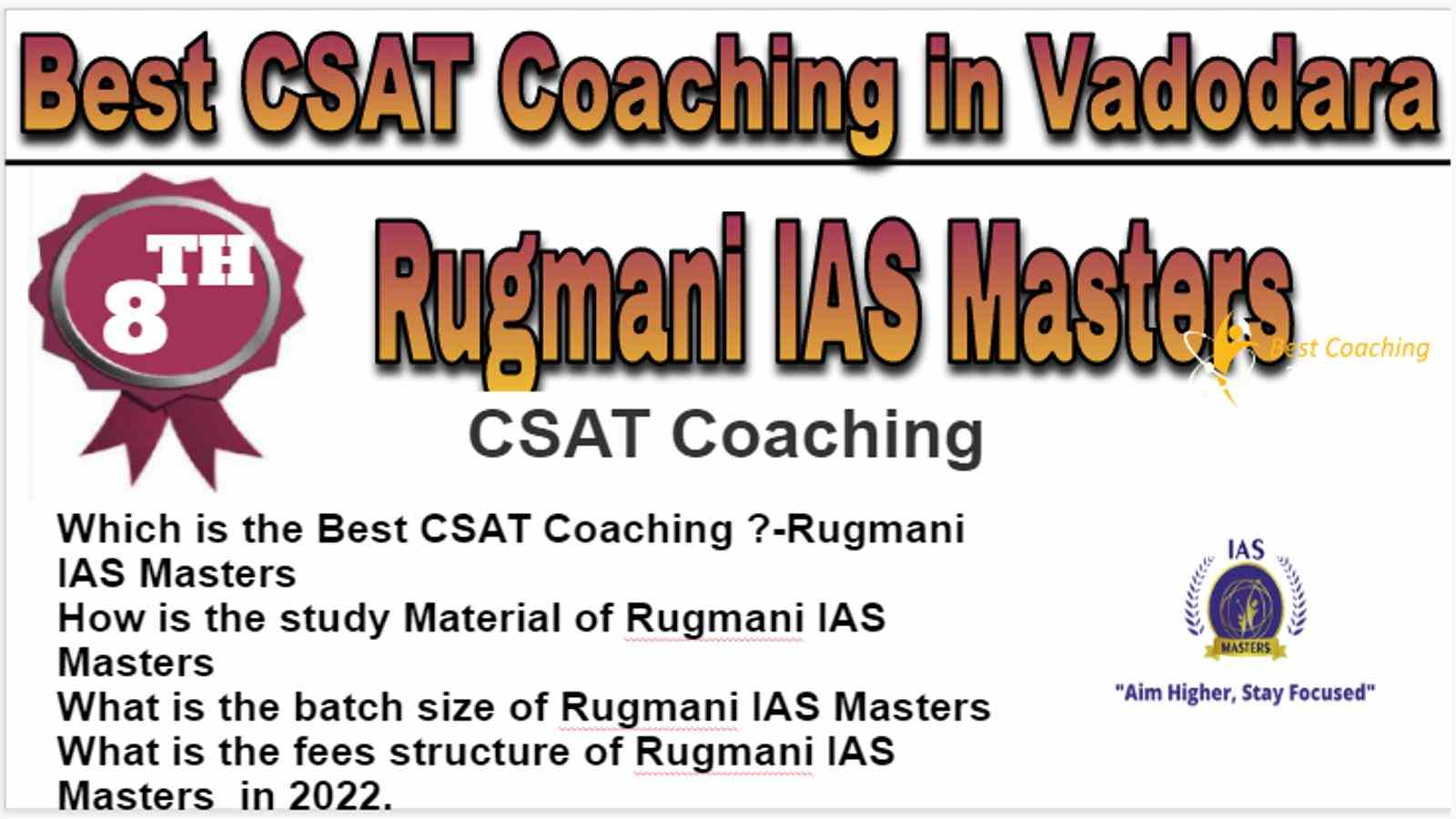 Rank 8 Best CSAT Coaching in Vadodara