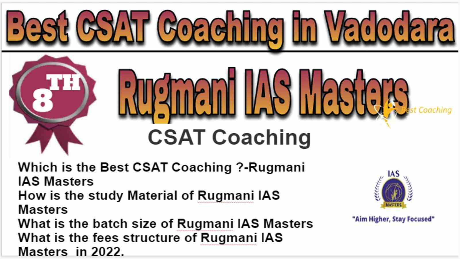 Rank 8 Best CSAT Coaching in Vadodara