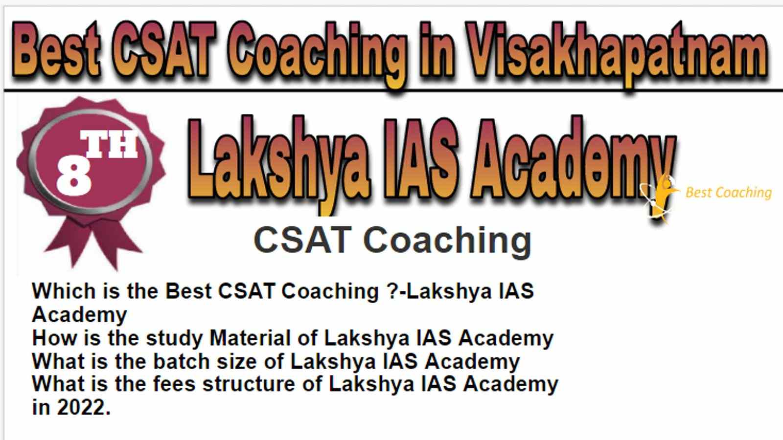 Rank 8 Best CSAT Coaching in Visakhapatnam