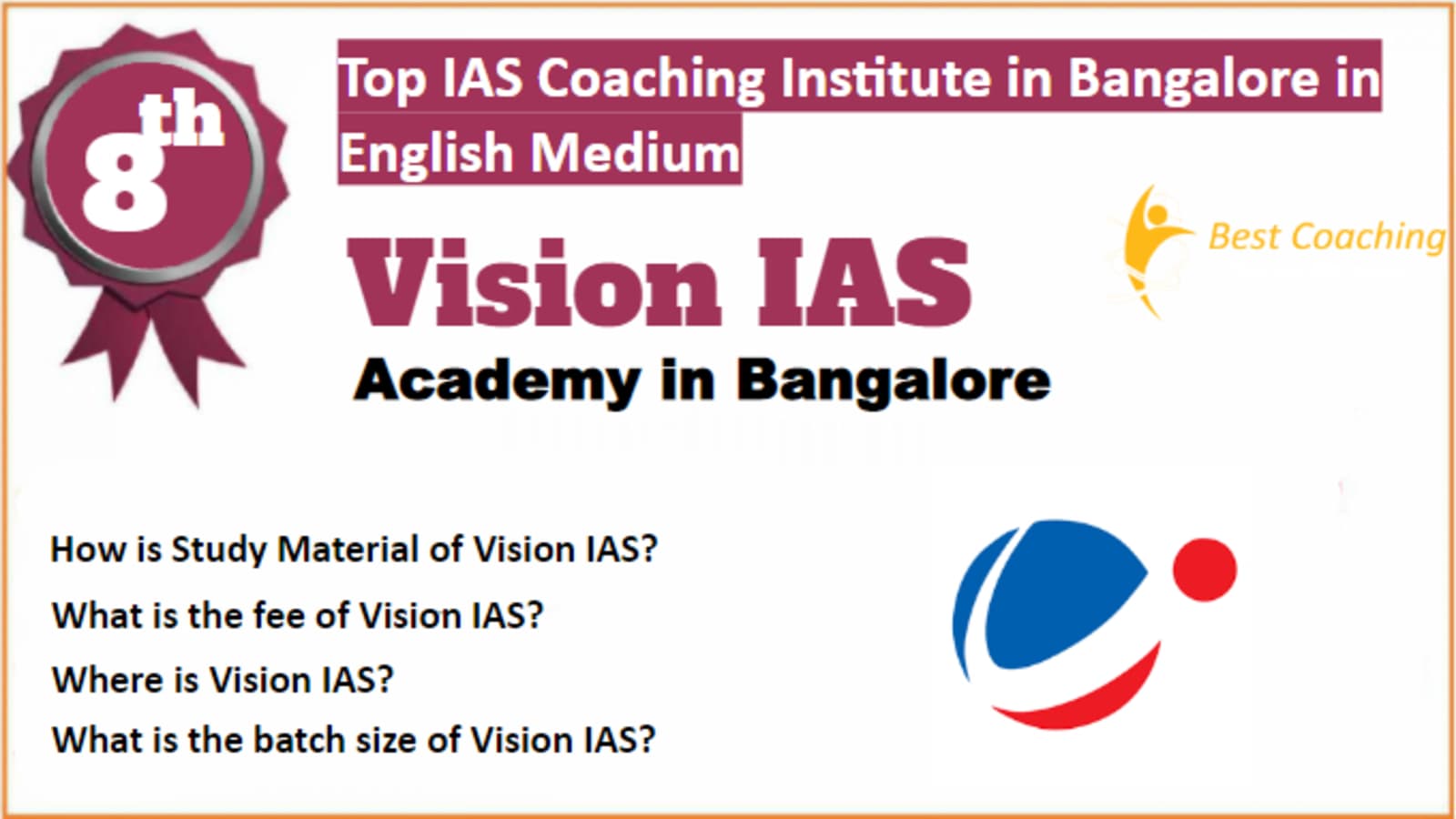 Rank 8 Best IAS Coaching in Bangalore in English Medium