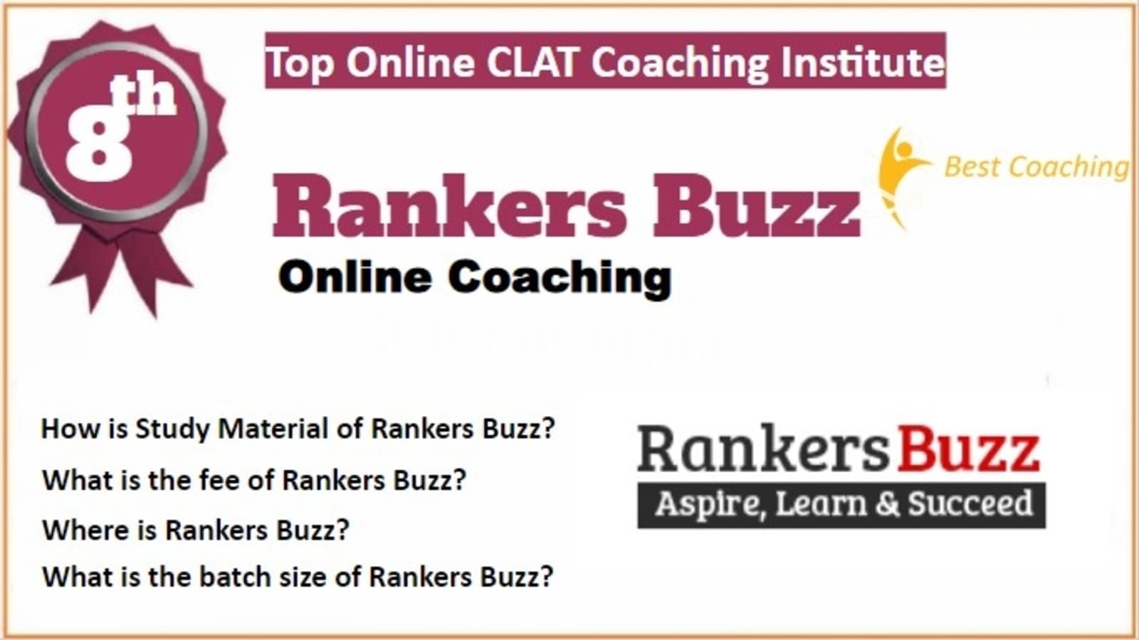 Rank 8 Best Online CLAT Coaching