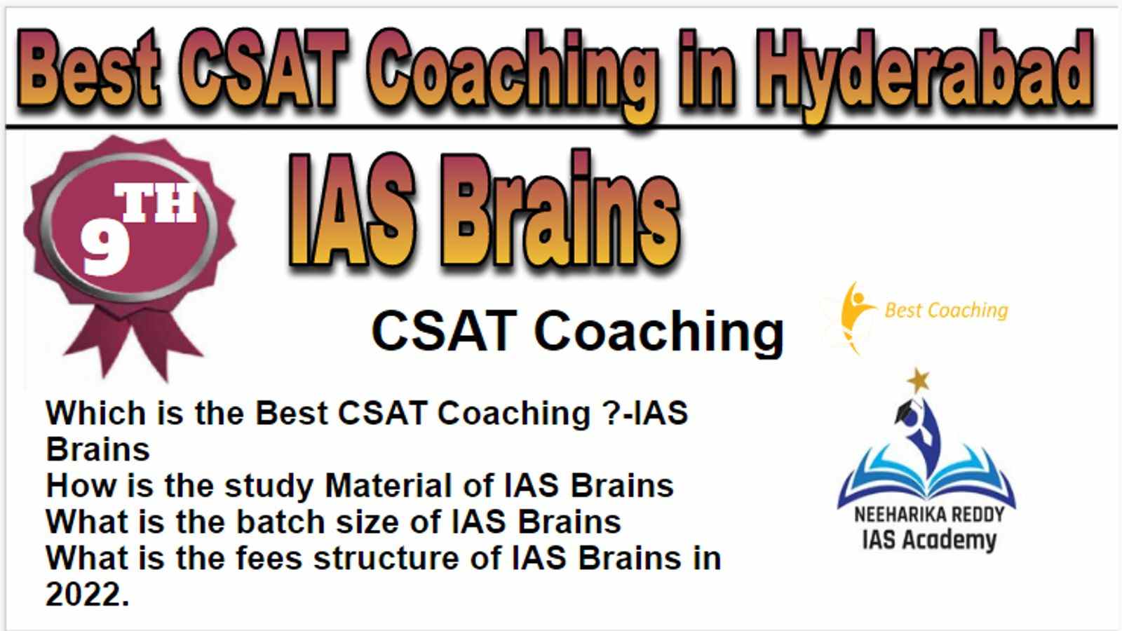 Rank 9 Best CSAT Coaching In Hyderabad