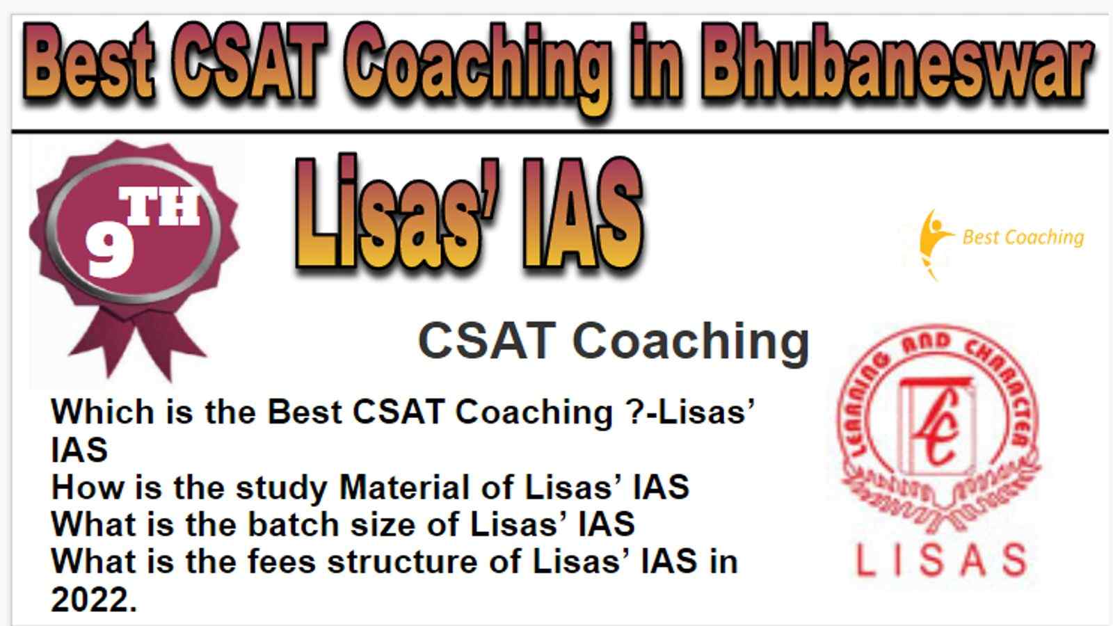 Rank 9 Best CSAT Coaching in Bhubaneswar