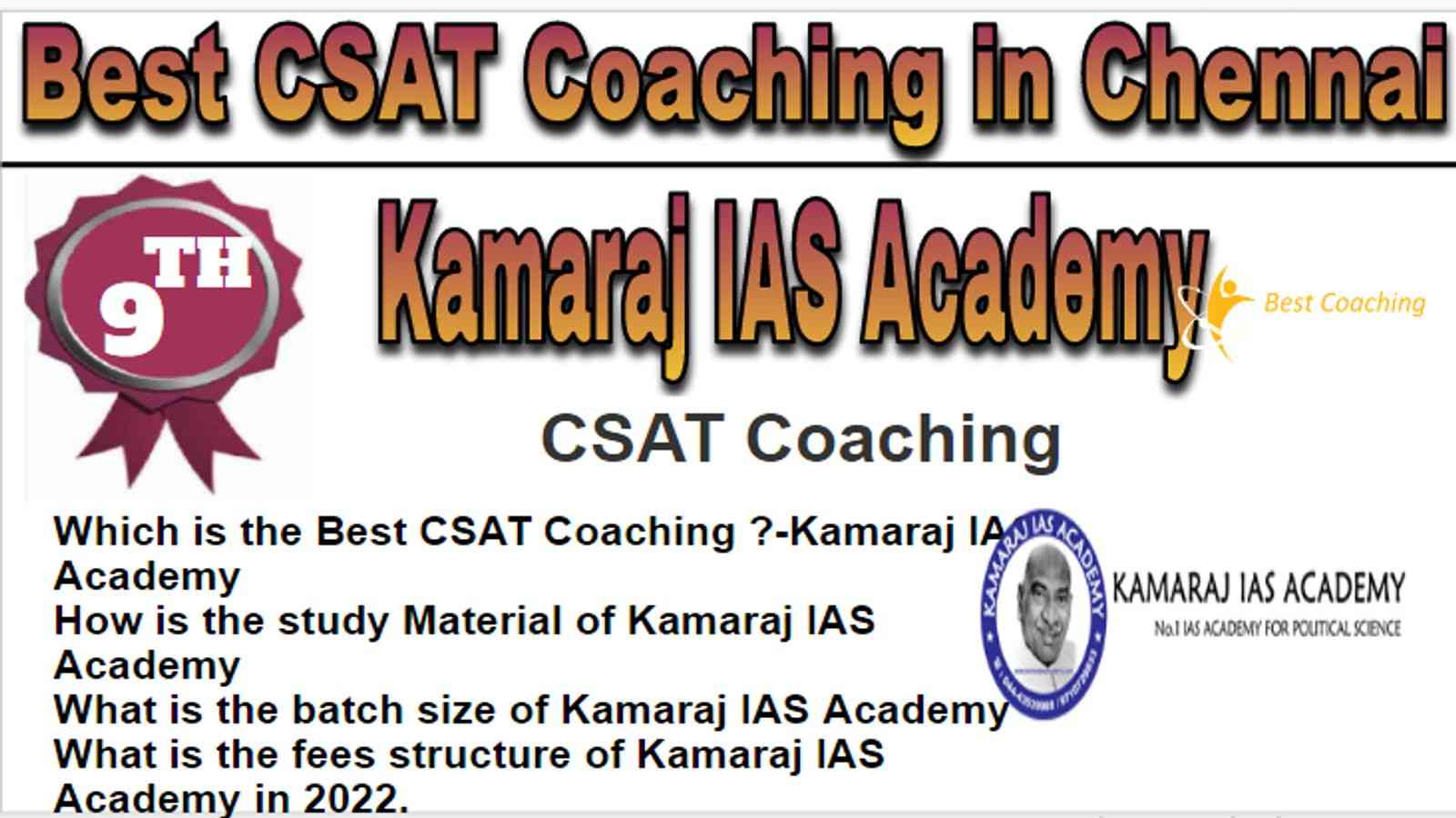 Rank 9 Best CSAT Coaching in Chennai