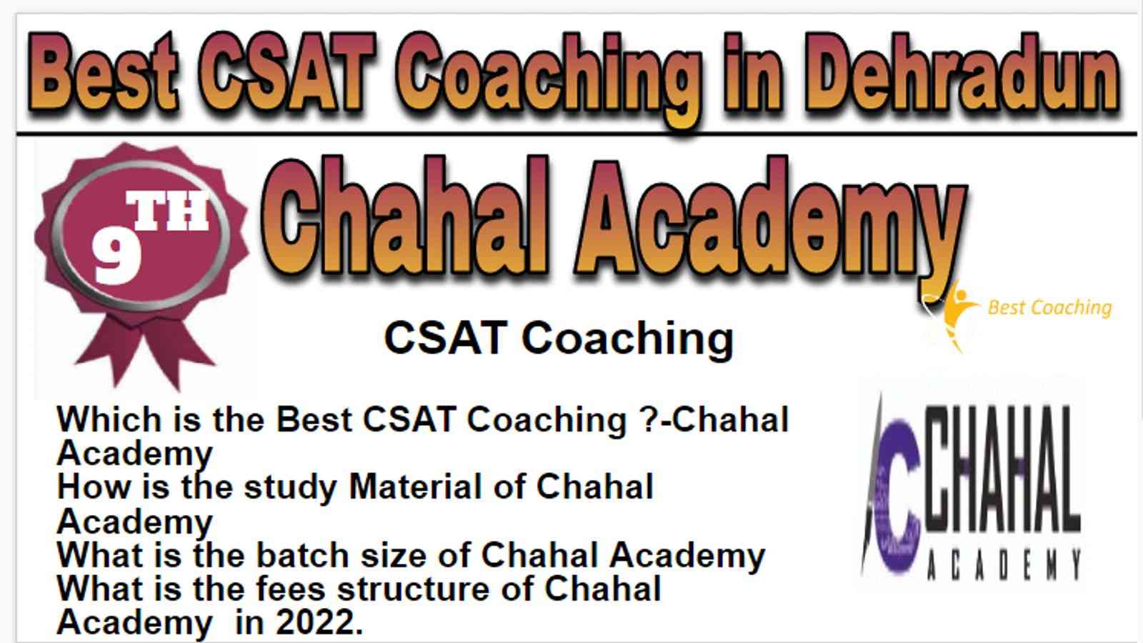 Rank 9 Best CSAT Coaching in Dehradun