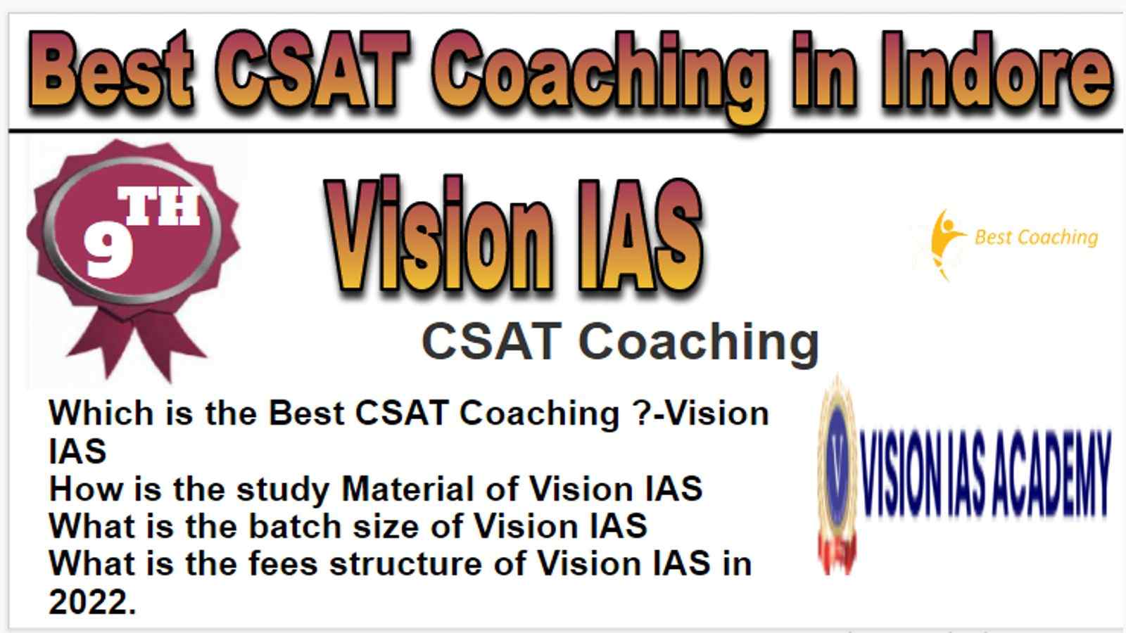 Rank 9 Best CSAT Coaching in Indore