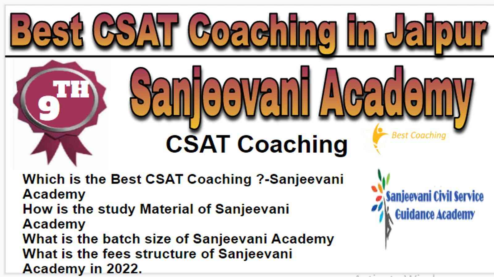 Rank 9 Best CSAT Coaching in Jaipur