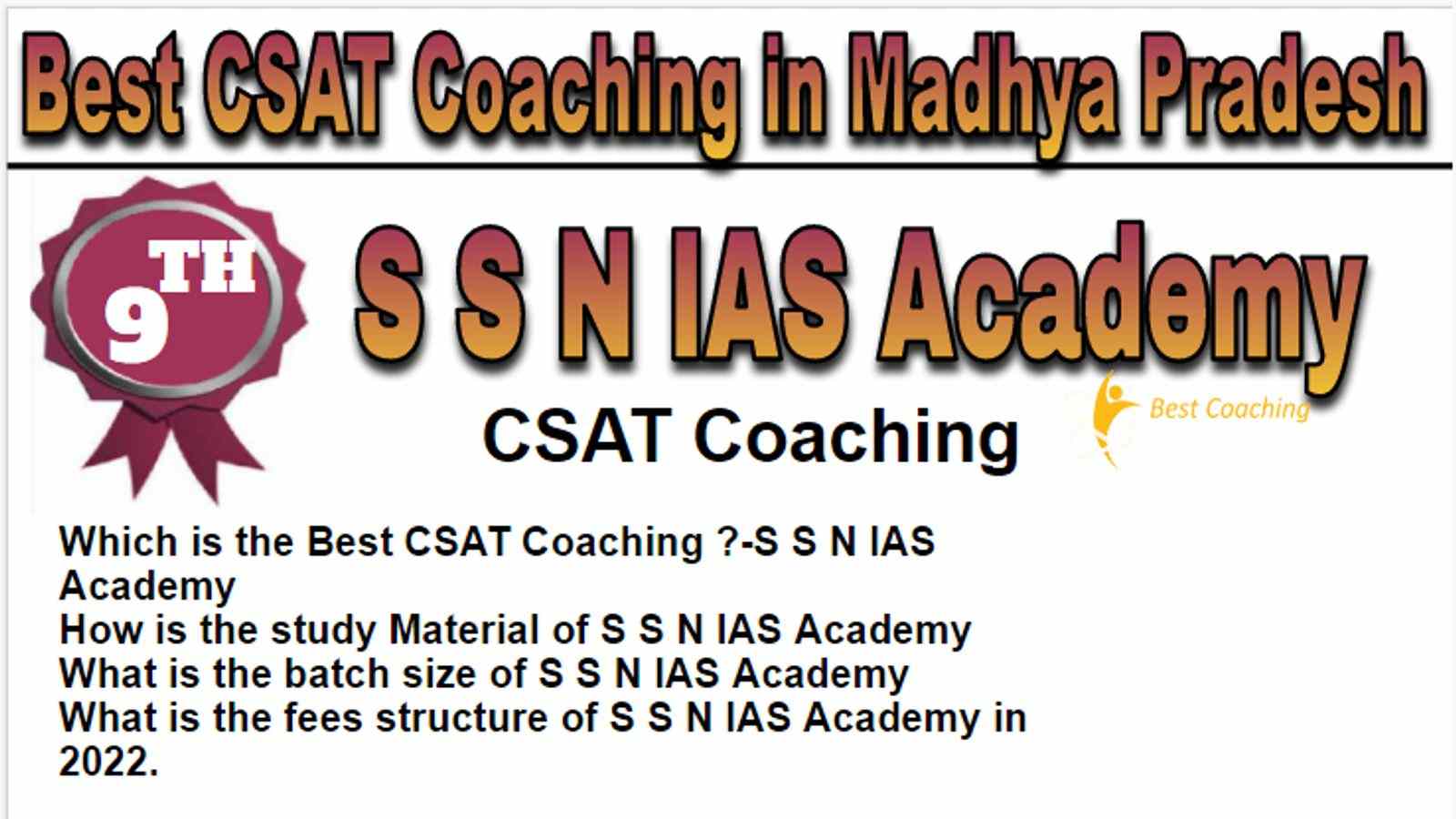 Rank 9 Best CSAT Coaching in Madhya Pradesh