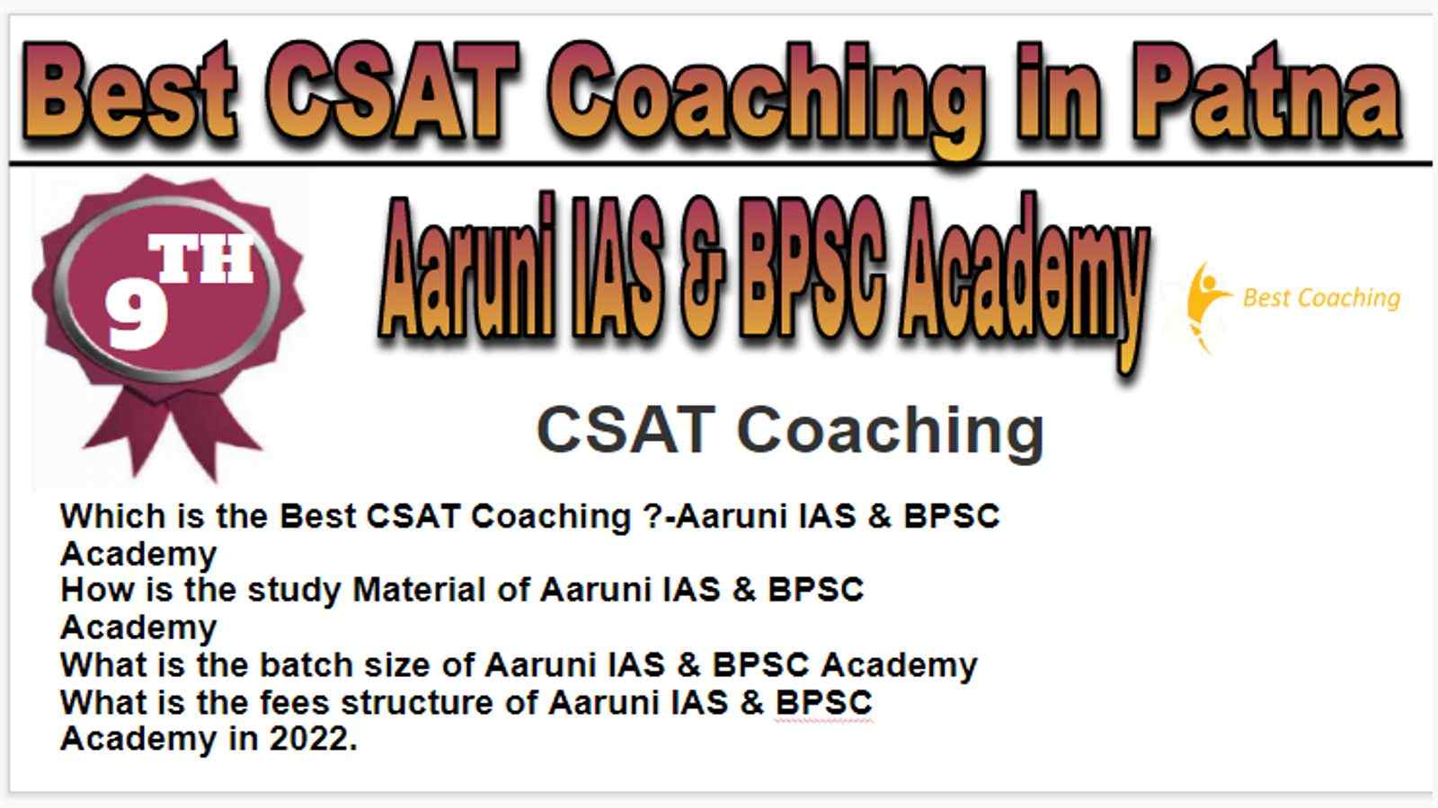 Rank 9 Best CSAT Coaching in Patna
