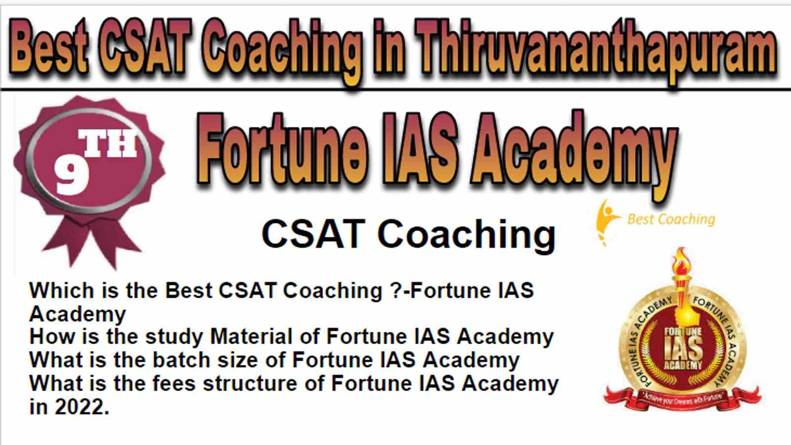 Rank 9 Best CSAT Coaching in Thiruvananthapuram