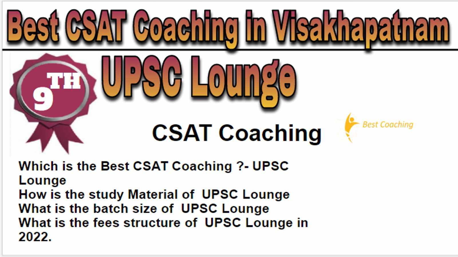 Rank 9 Best CSAT Coaching in Visakhapatnam