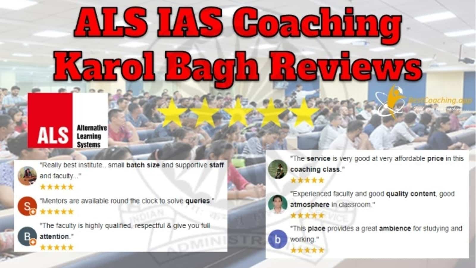 ALS IAS Coaching in Karol Bagh Reviews