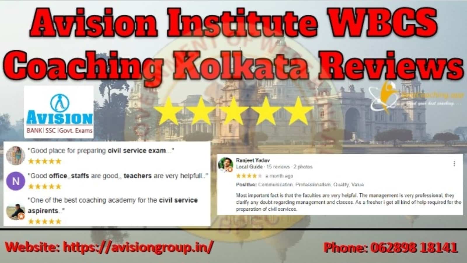 Avision Institute WBCS Coaching Kolkata Review