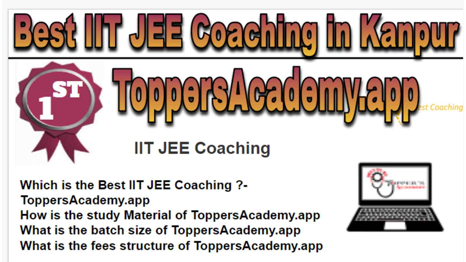 Rank 1 Best IIT JEE Coaching in Kanpur