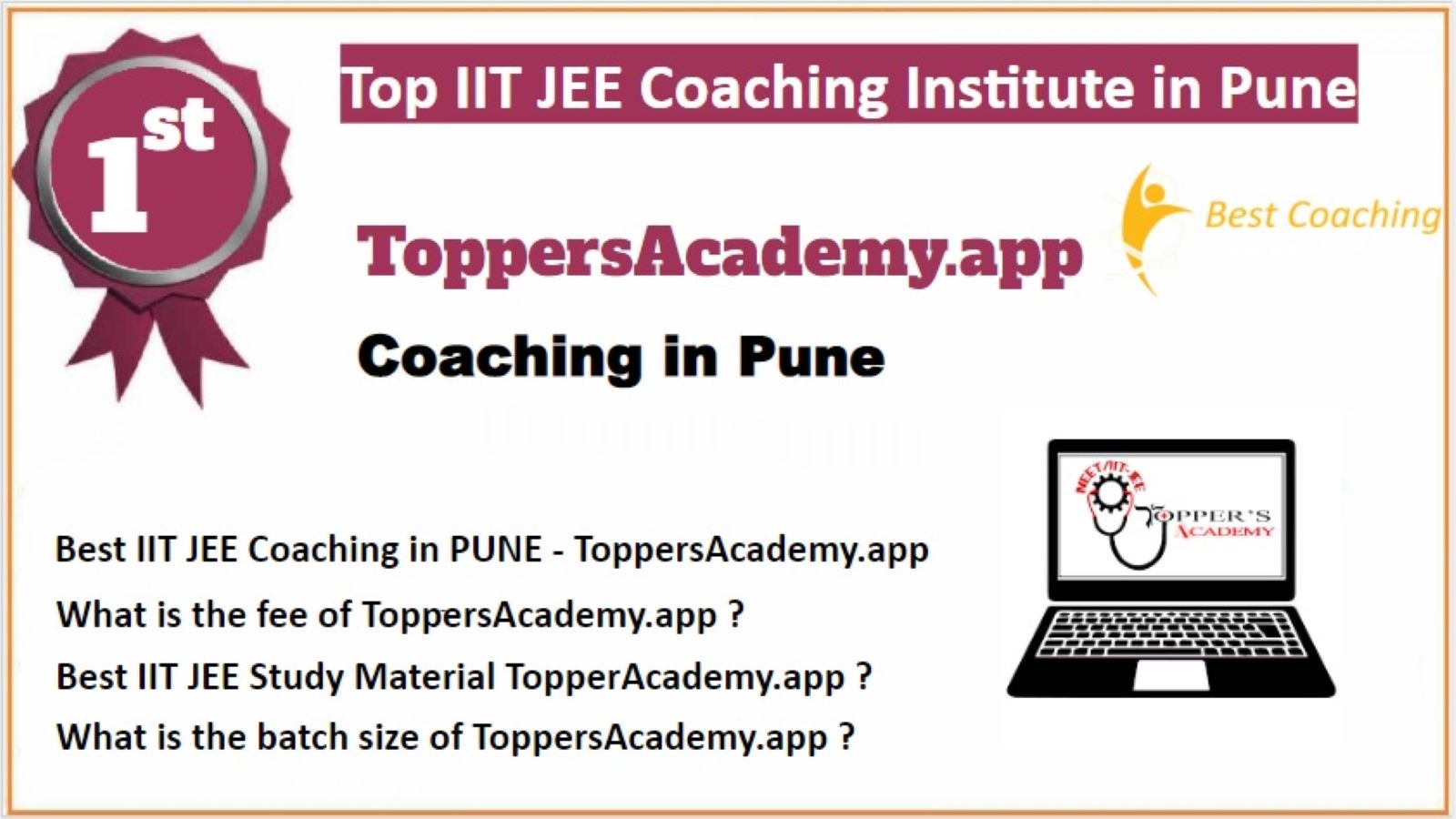 Rank 1 Best IIT JEE Coaching in Pune