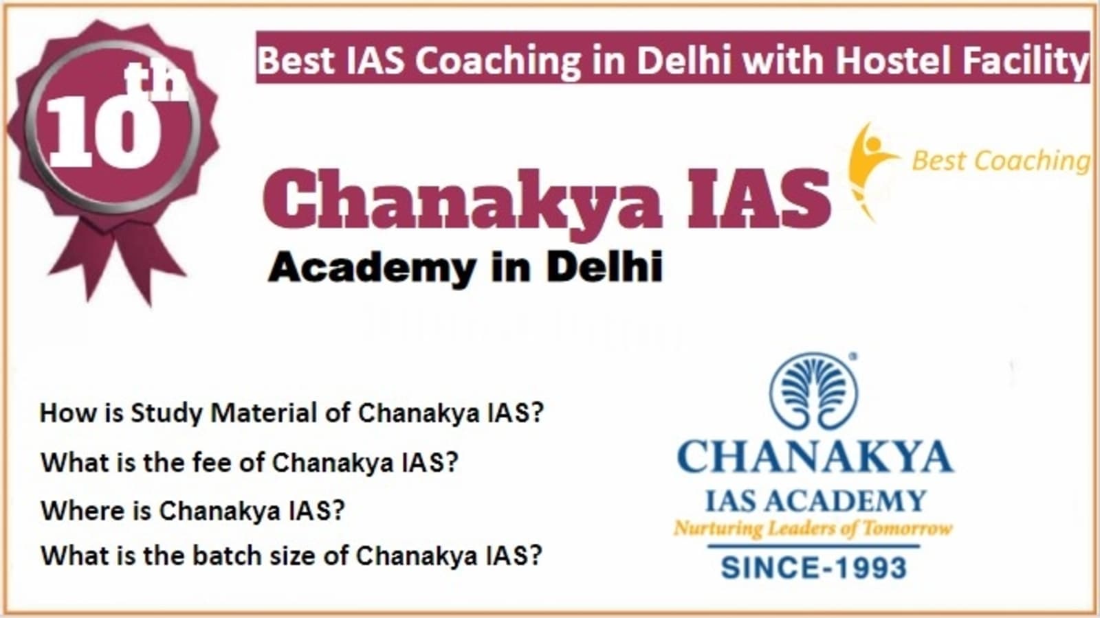 Rank 10 Best IAS Coaching in Delhi with Hostel Facility