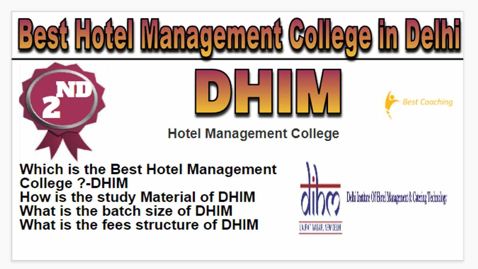 Rank-2 Top Hotel Management Colleges in Delhi