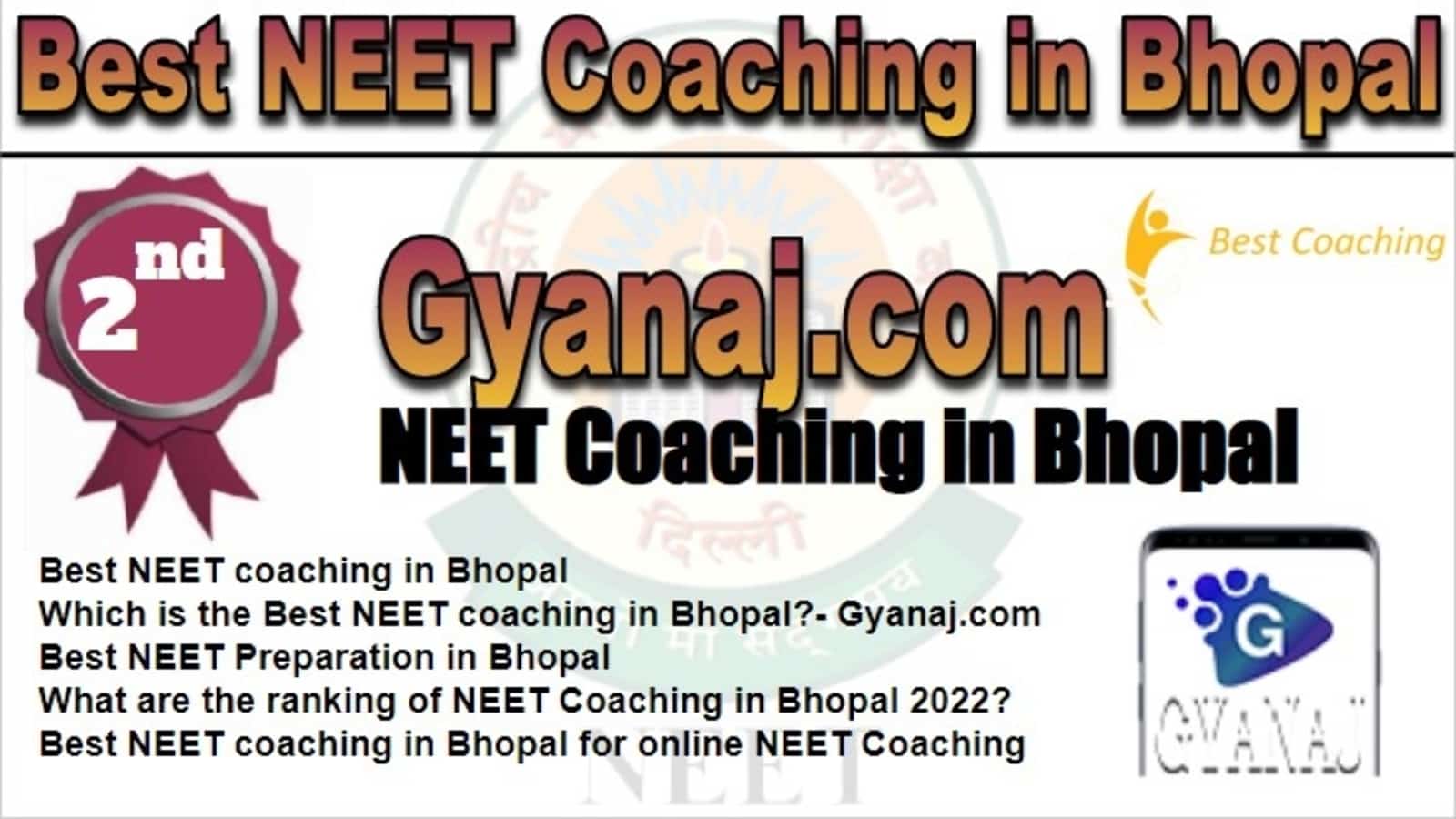 Rank 2 Best NEET Coaching in Bhopal