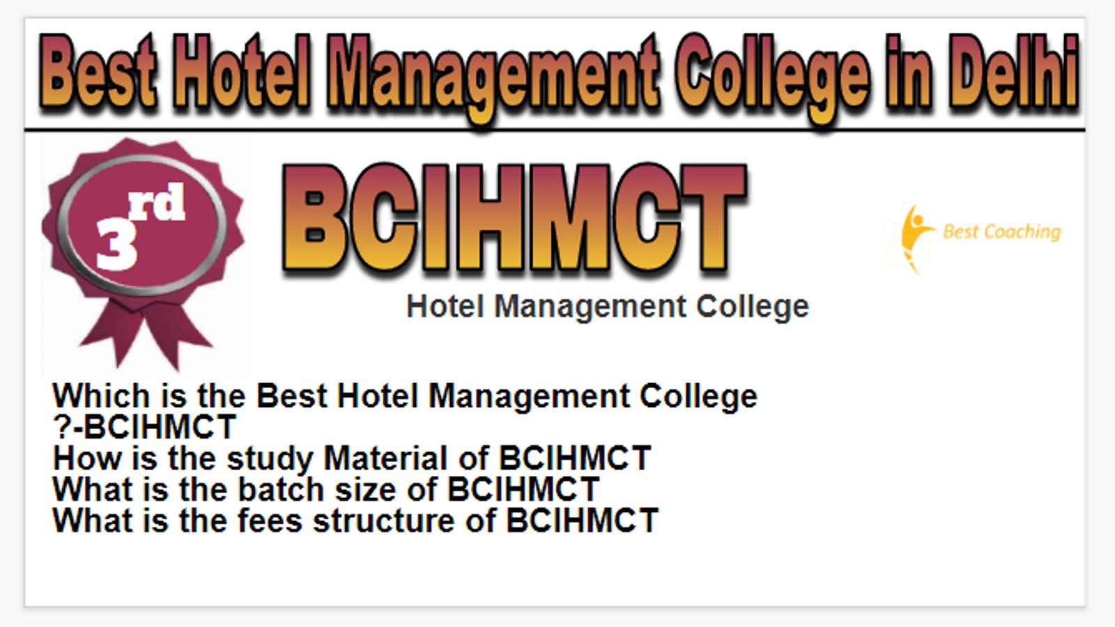 Rank-3 Top Hotel Management Colleges in Delhi