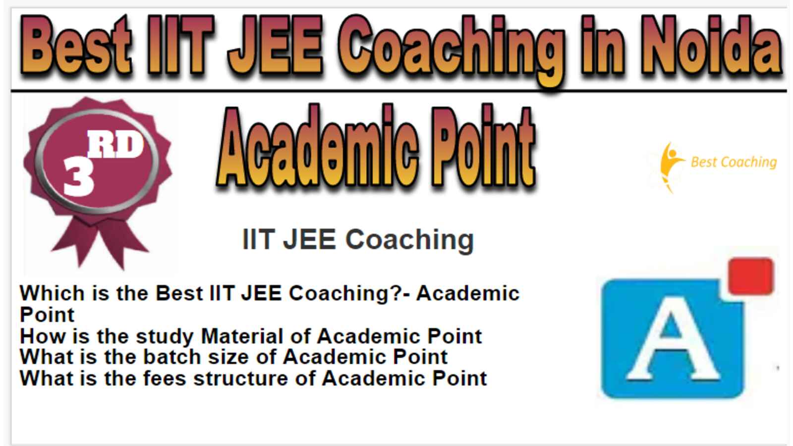 Rank 3 Best IIT JEE Coaching in Noida