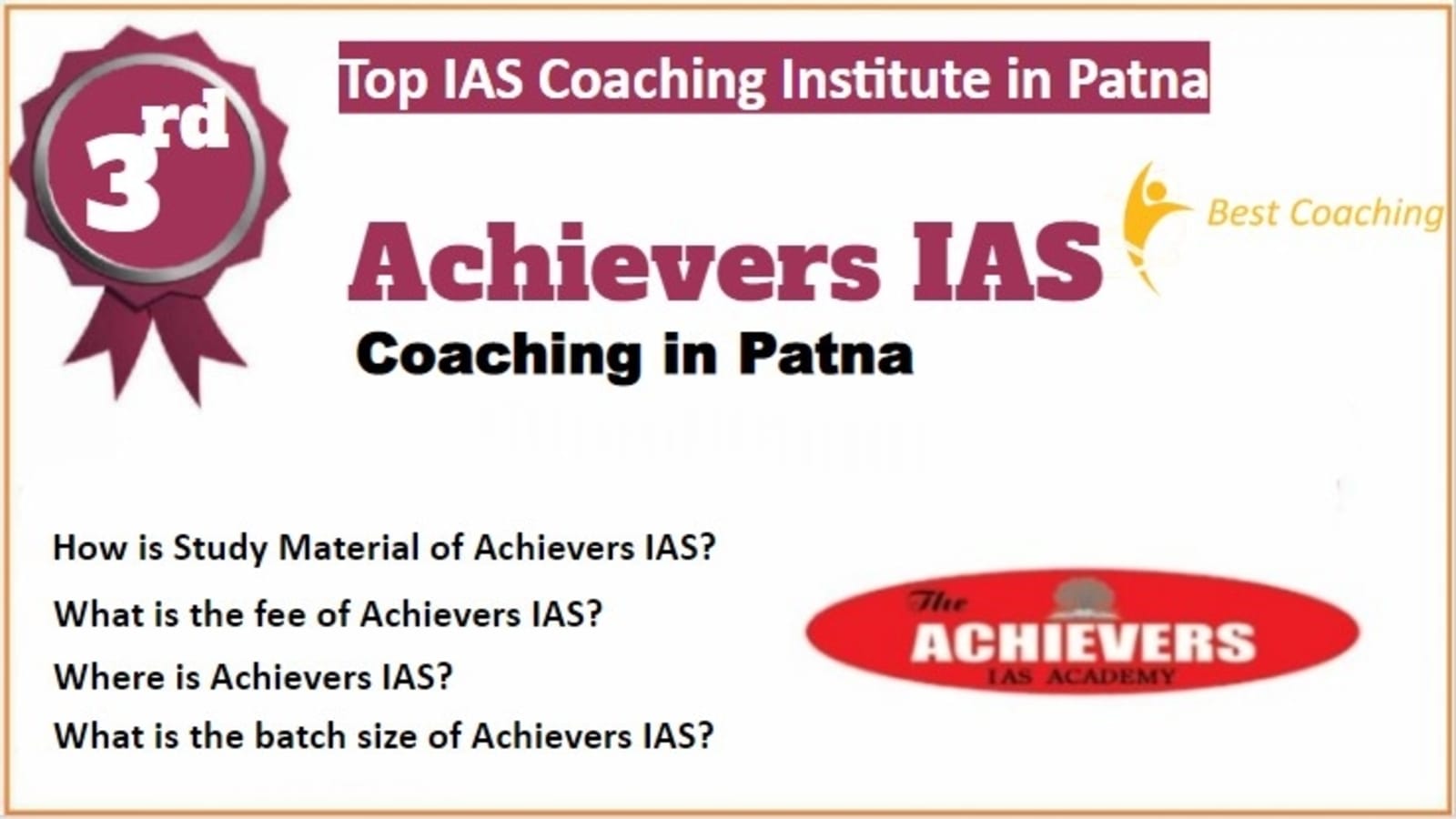 Rank 3 Top IAS Coaching in Patna