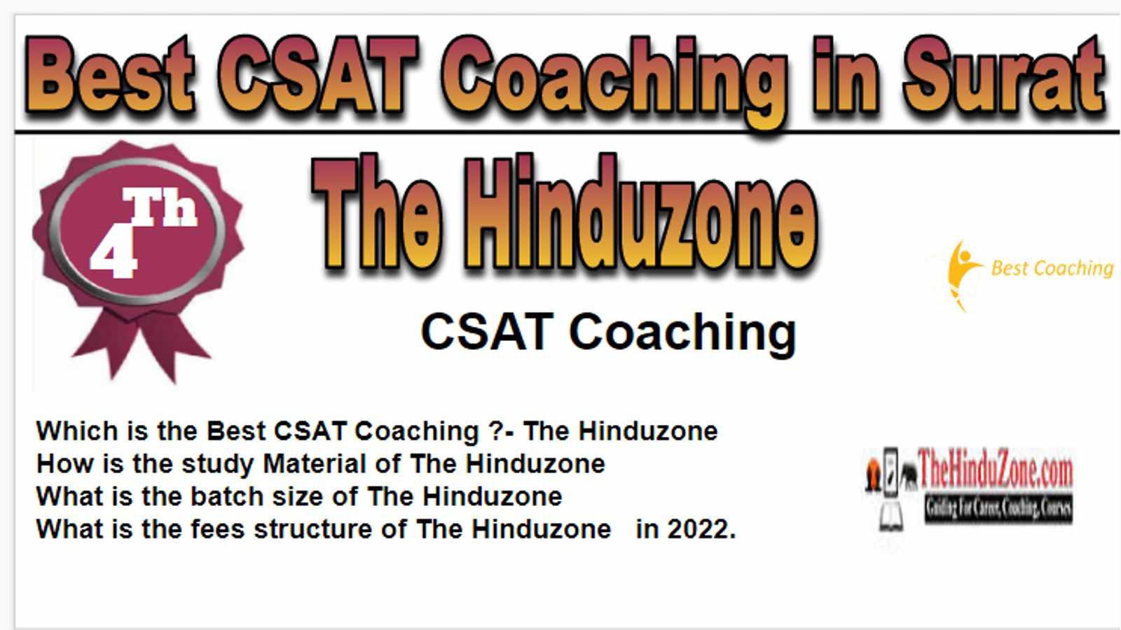 Rank 4 Best CSAT Coaching in Surat