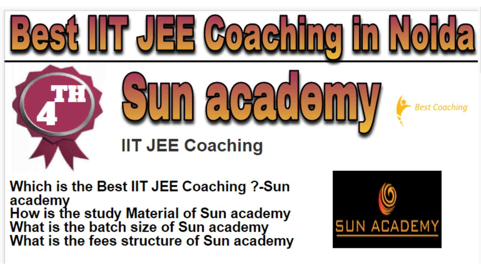 Rank 4 Best IIT JEE Coaching in Noida
