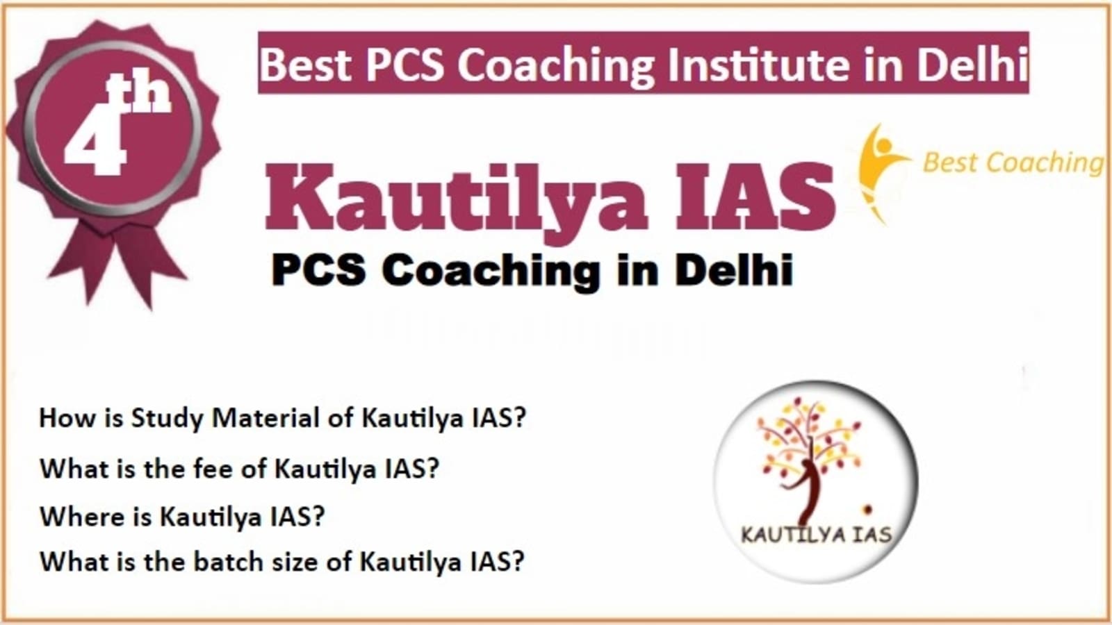 Rank 4 Best PCS Coaching in Delhi
